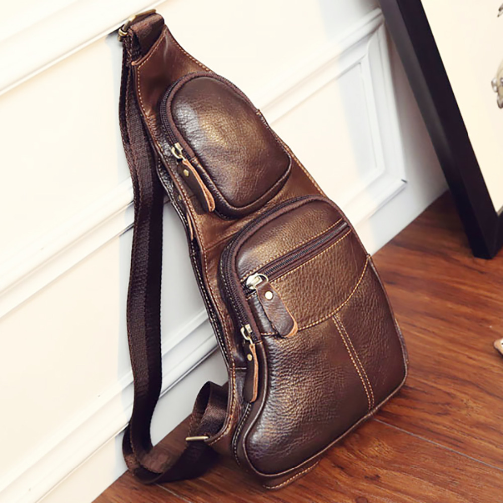 Half Moon Bag Suede - Men Cross Body Shoulder Sling Backpack