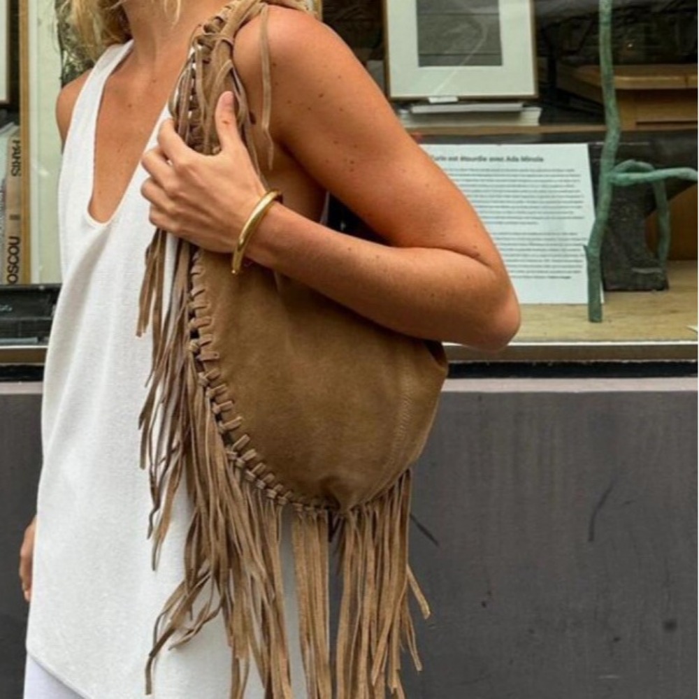 Half Moon Bag Suede - New Long Tassel Women's Shoulder Bags