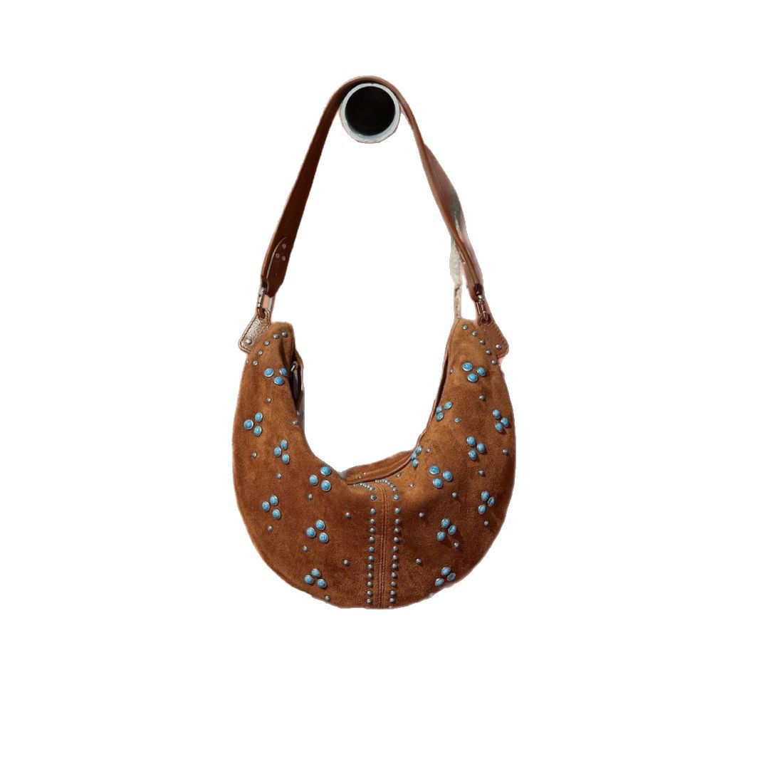 Niche Design Women's Bag Retro - Half Moon Bag Suede recensione e prezzo