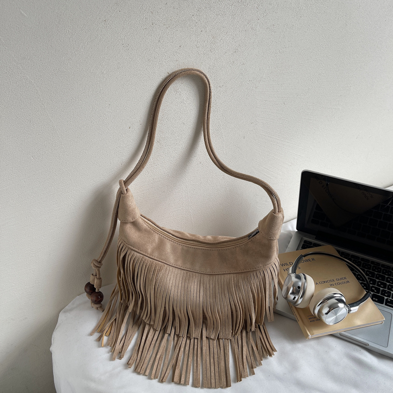 Fashion Retro Suede Tassel One - Half Moon Bag Suede recensione e prezzo