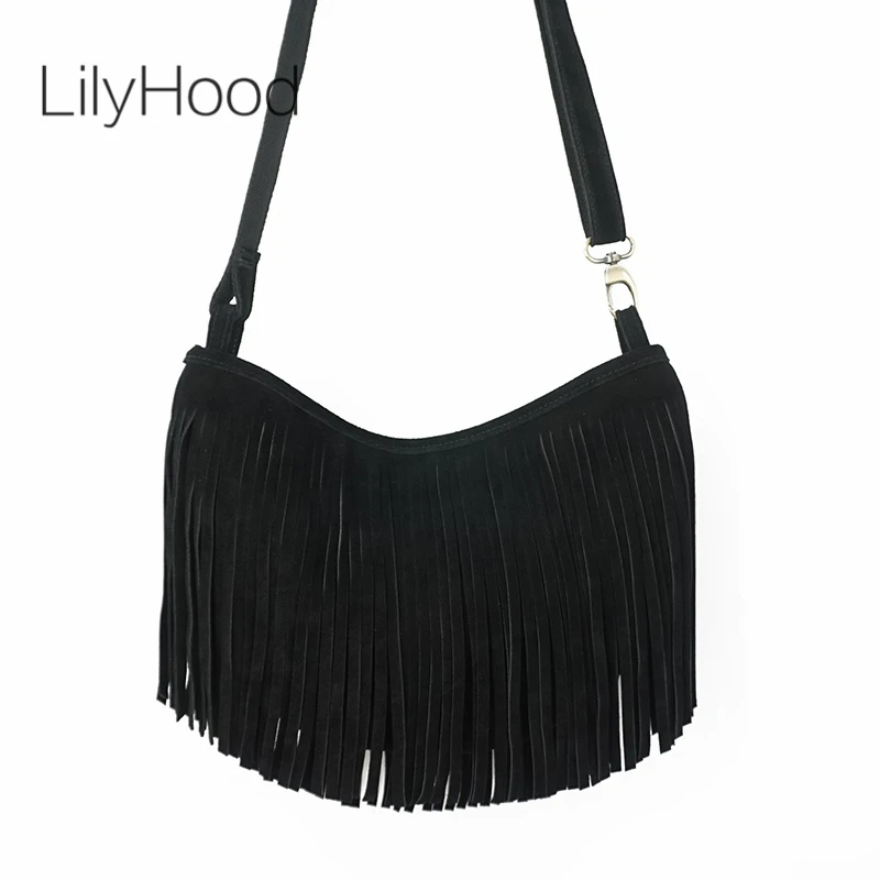 Women Genuine Leather Suede Fr - Half Moon Bag Suede recensione e prezzo