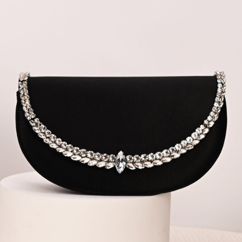 Luxury Sparkling Diamond Asymm - Half Moon Bag Suede recensione e prezzo