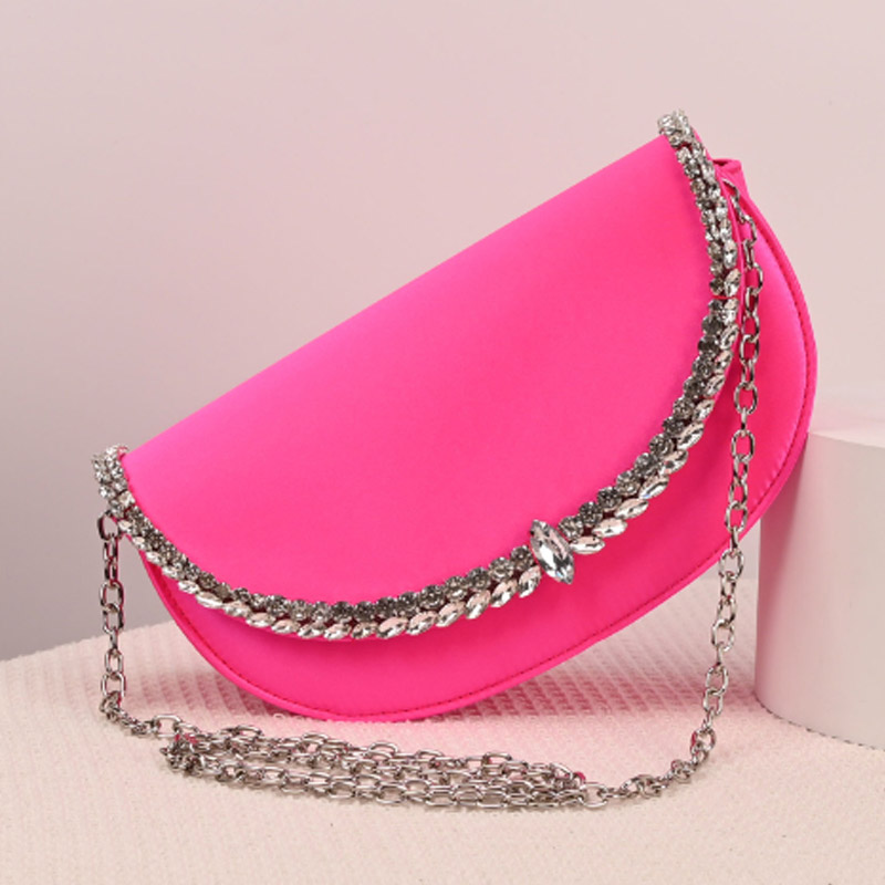 Luxury Sparkling Diamond Asymm - Half Moon Bag Suede recensione e prezzo