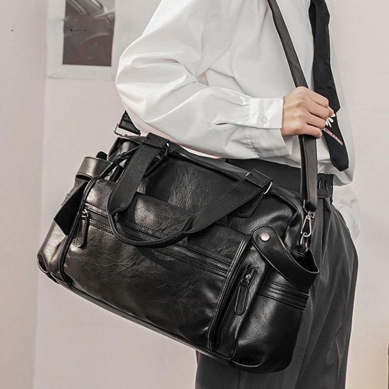 Men PU Leather Briefcase Top-H - Luxury Bags With Zipper recensione e prezzo