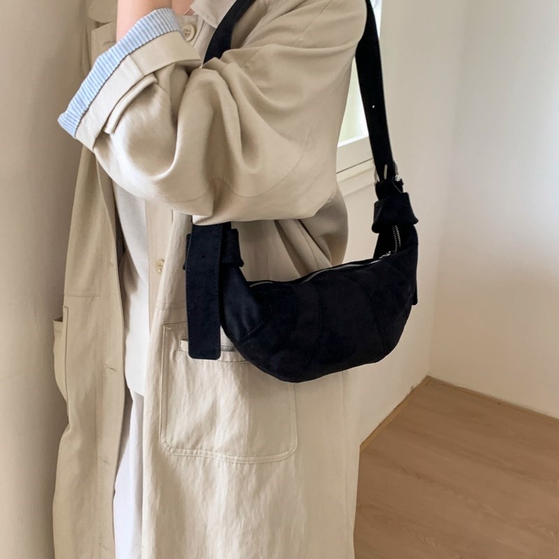 JIAERDI Retro Solid Color Sued - Half Moon Bag Suede recensione e prezzo