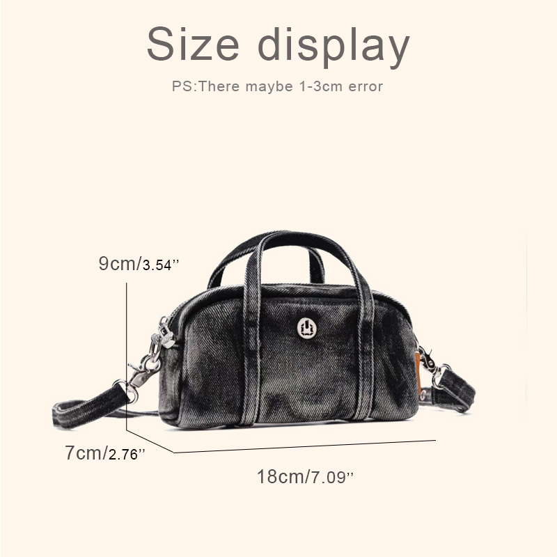 Korean Casual Mini Denim Box B - Luxury Bags With Zipper recensione e prezzo
