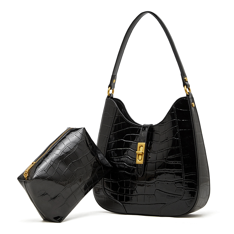 BURMINSA Luxury Genuine Leathe - Half Moon Bag Suede recensione e prezzo