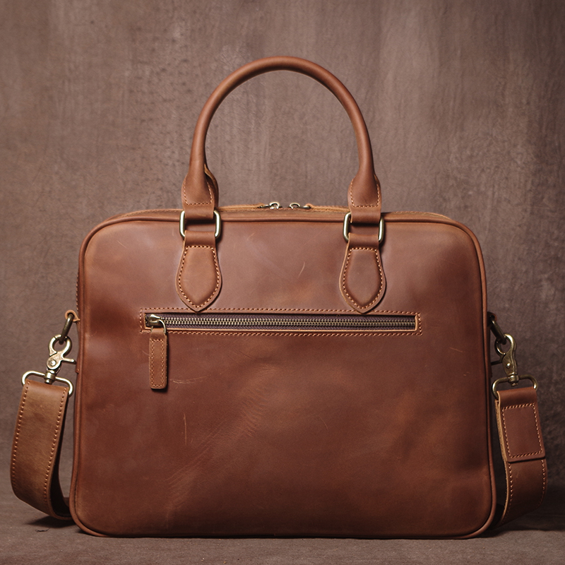 GURO Men Crazy Horse Cowhide B - Luxury Bags With Zipper recensione e prezzo