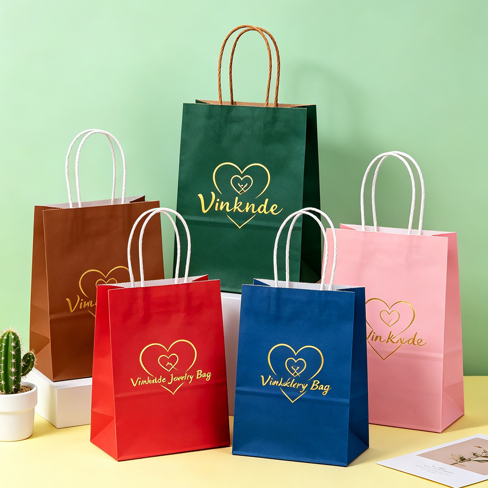100Pcs Custom Paper Gift Bag w - Luxury Bags In Store recensione e prezzo